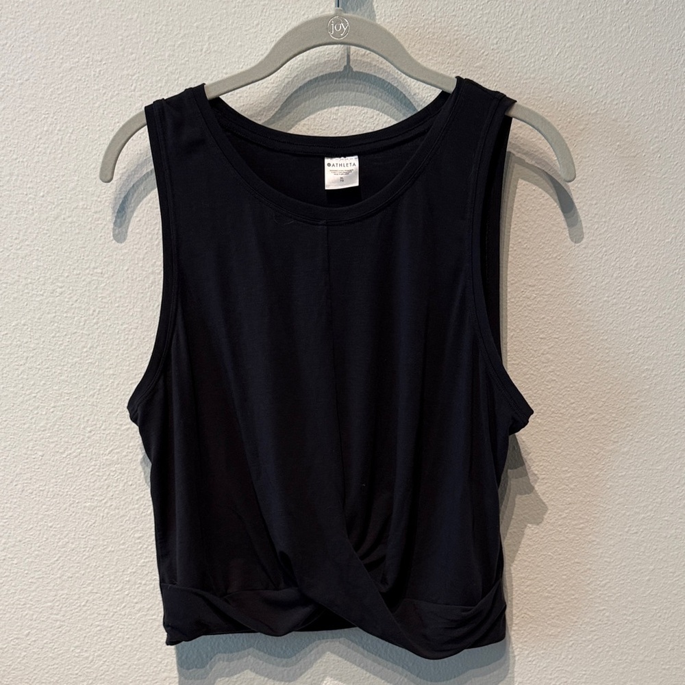 Athleta Black Twist Front Tank Top